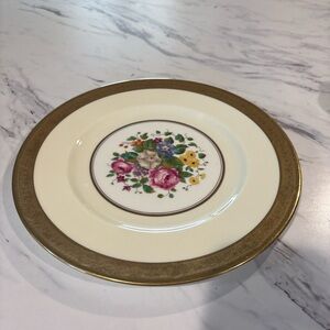 Vintage Syracuse China Floral Gold Rim Plate Cottagecore Table Decor